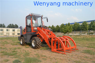 China small wheel loader with 4 in 1 bucket , pallet fork , log/grass grapple , hammer breaker supplier