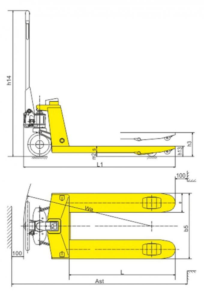 China made 2500kg Hand Pallet Truck with Integrated Pump Bf-III