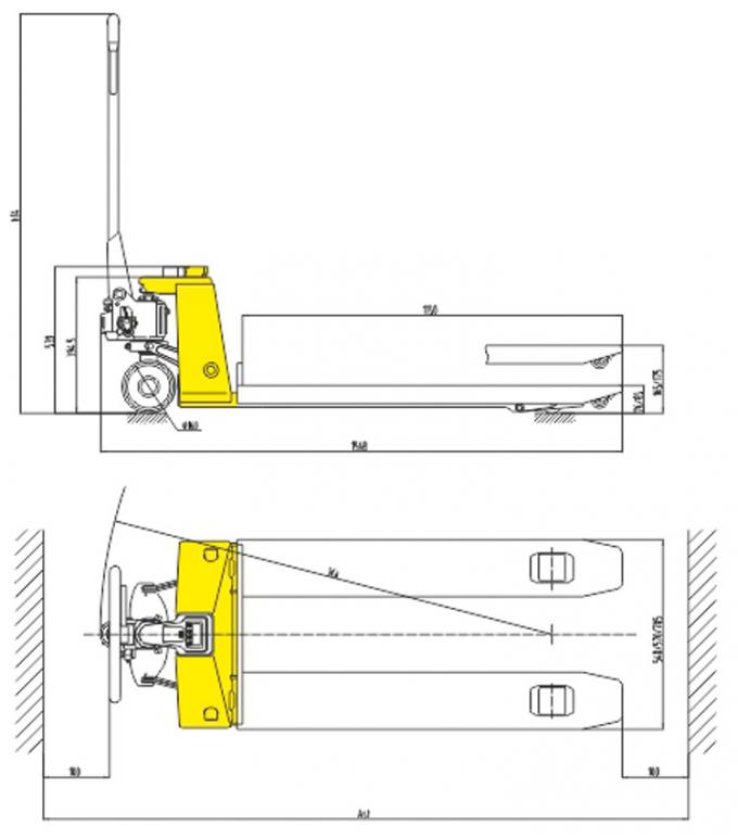 High Quality warehouse lifting equipment 2t Hand Pallet Truck DB with Adjustable Cab