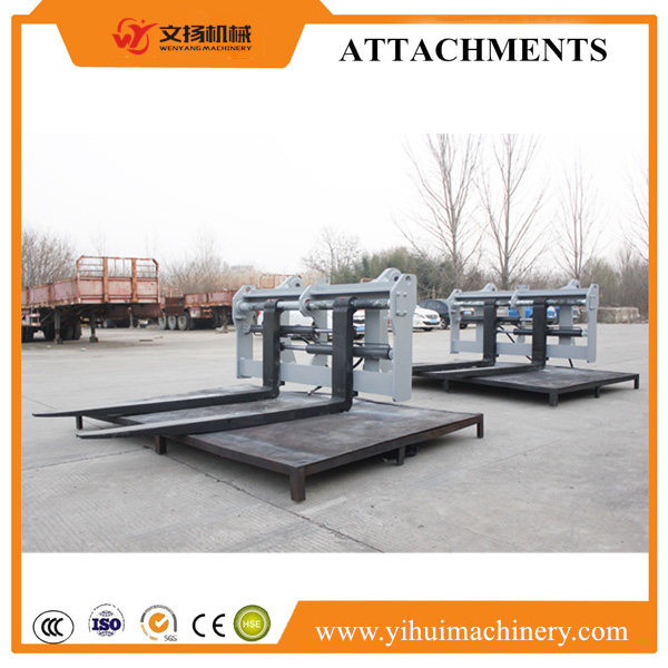 Skid steer loader mini loader attachment 1.6ton lifting adjustable pallet fork for sale