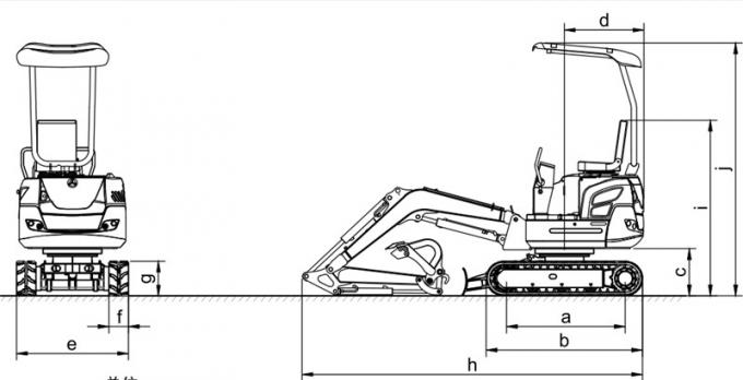 1400kg rubber track digging machine 0.045m3 mini crawler excavator