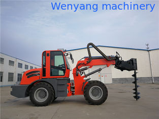 China 2.5ton farmland machinery  4WD  telescopic loader  with earth auger supplier