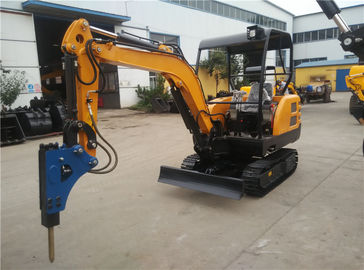 China 360° rotation mini crawler  excavator with break hammer supplier