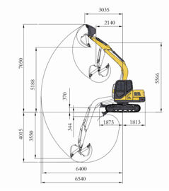 China WY90H 9ton crawler digger cralwer excavator with Cummins engine supplier